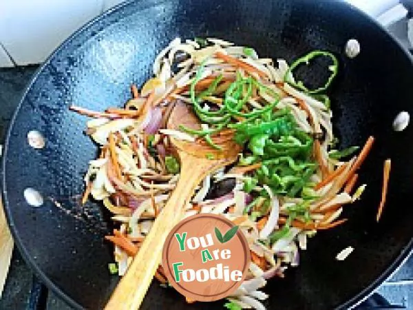 Stir fried Pleurotus eryngii with oyster sauce