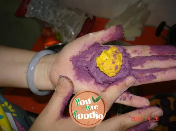 Purple potato pumpkin balls