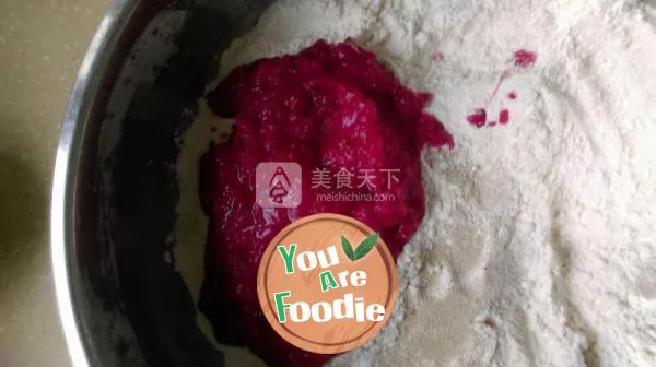Rose roll (pumpkin, purple potato) steamed bun