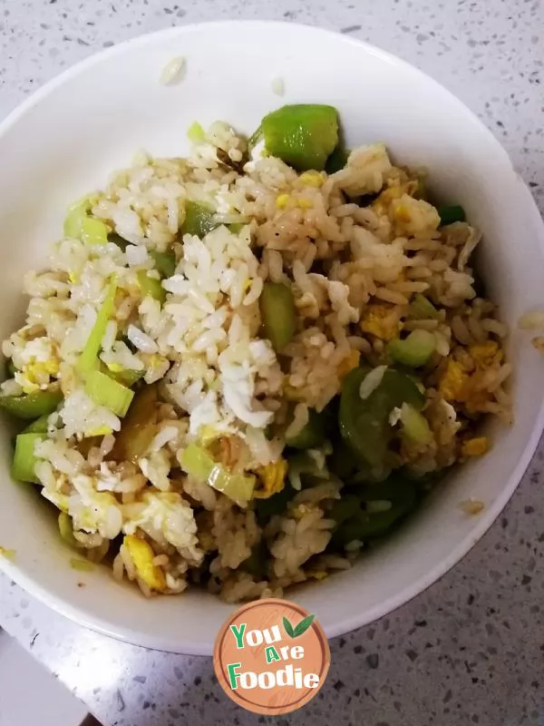 Fried-rice-with-Loofah-and-eggs