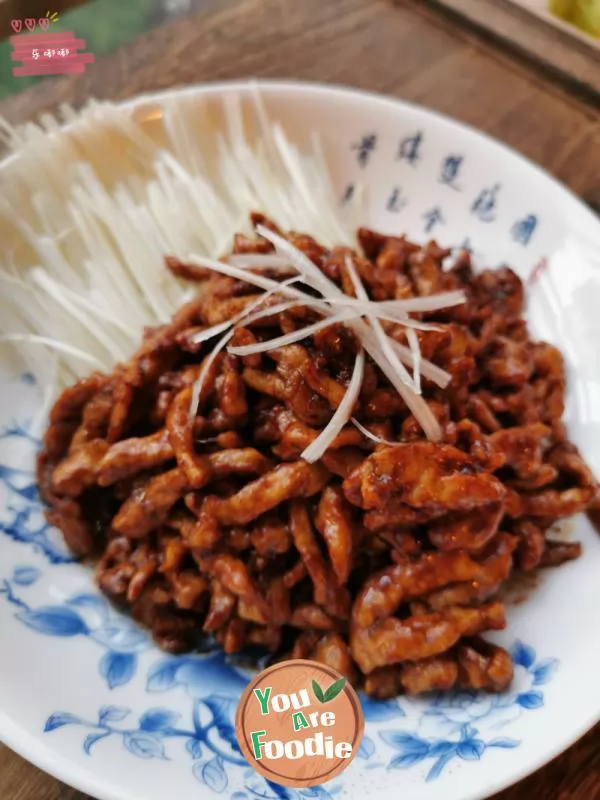 Sauteed Shredded Pork in Sweet Bean Sauce