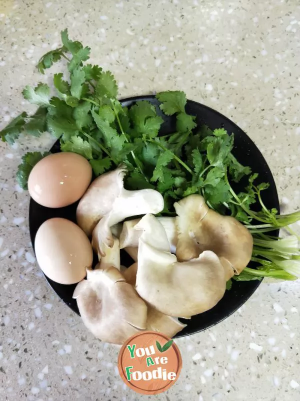 Mushroom poached egg soup