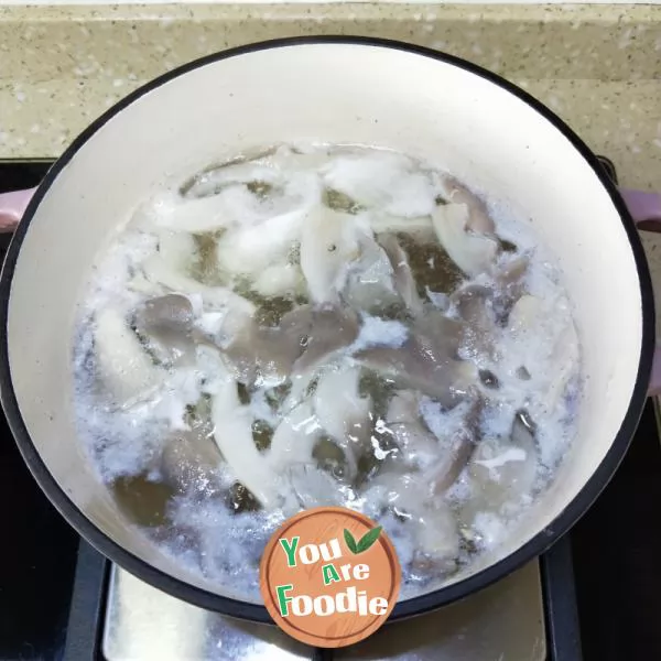 Mushroom poached egg soup