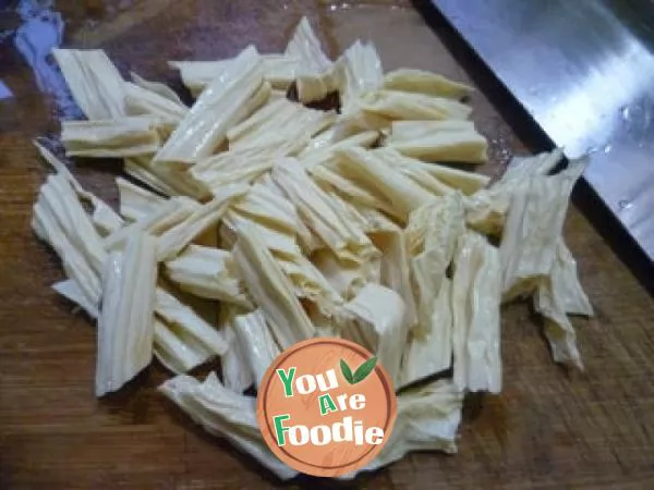 Fried beancurd with streaky pork