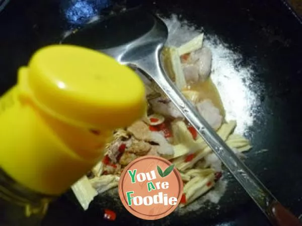 Fried beancurd with streaky pork