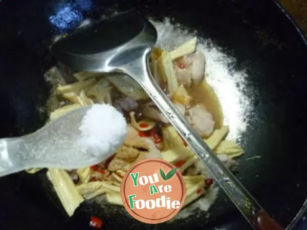 Fried beancurd with streaky pork