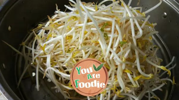 Bean sprouts with green pepper