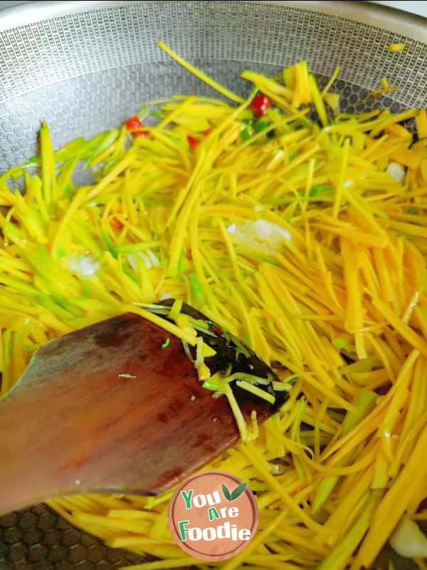 Fried shredded pumpkin