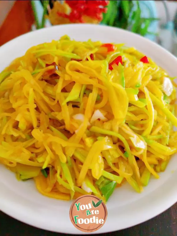 Fried shredded pumpkin