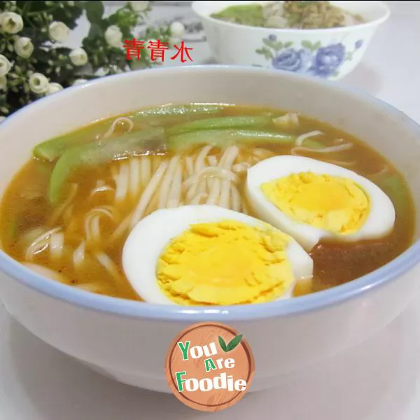 Towel gourd and egg noodles