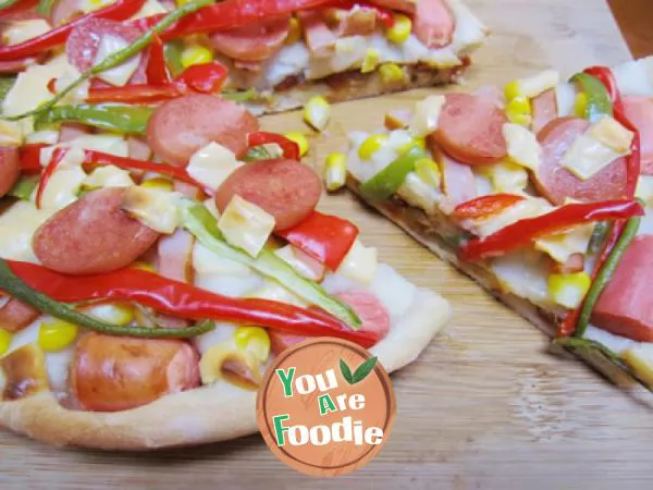 Xiaowenzi product ~! [DIY ham double pizza]