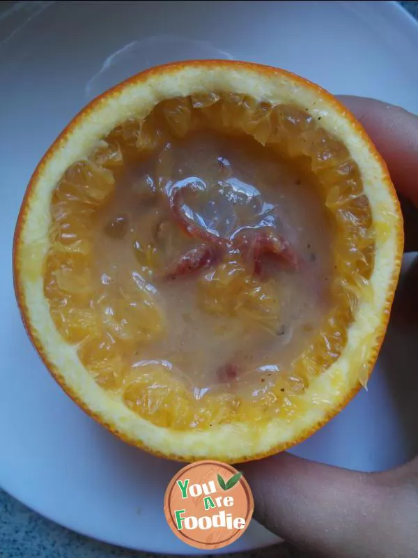 Fish stuffed with oranges