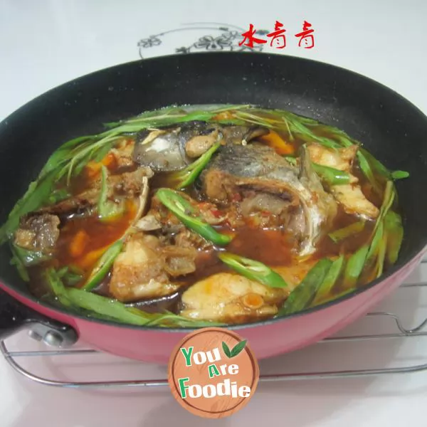 Boiled fish with vegetables