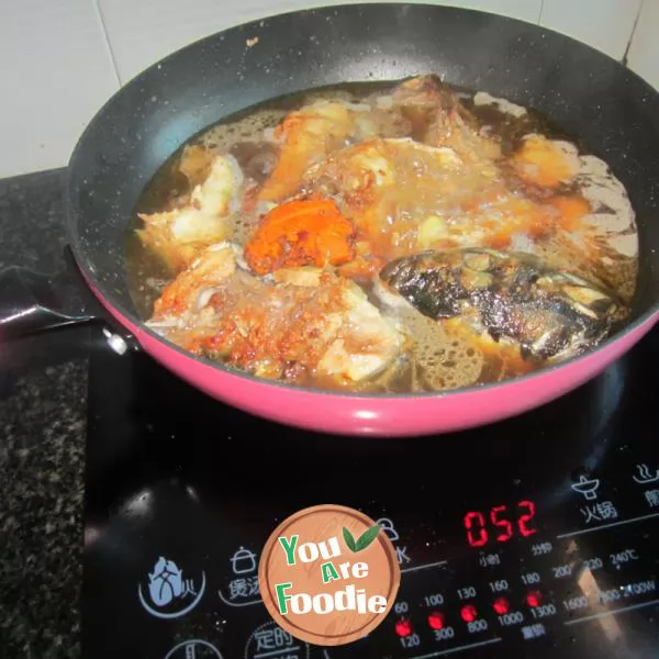 Boiled fish with vegetables