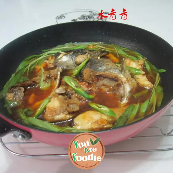 Boiled fish with vegetables
