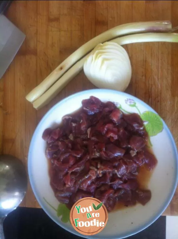 Fried mutton with Scallion