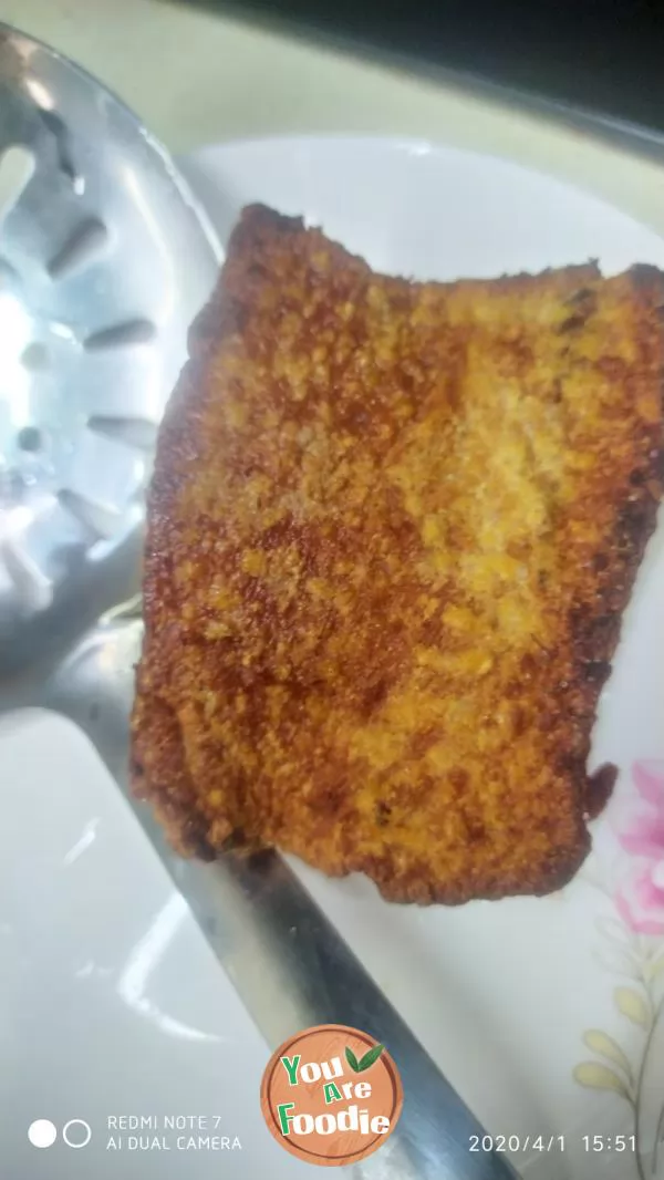 Fried pork with tiger skin