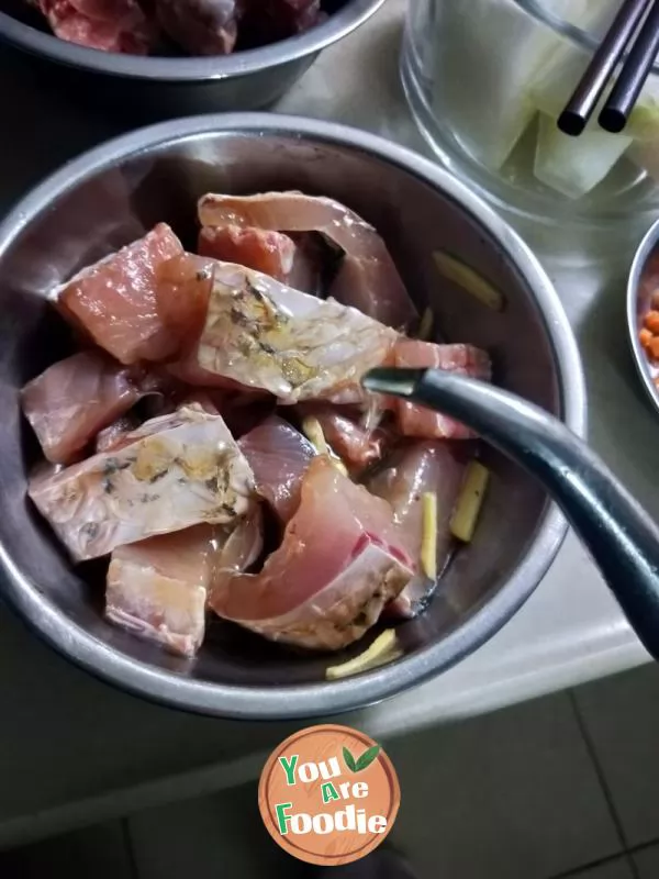 Steamed fish Brisket with chopped pepper