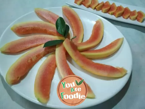Sweet and sour papaya
