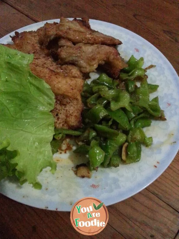 Pan fried streaky pork