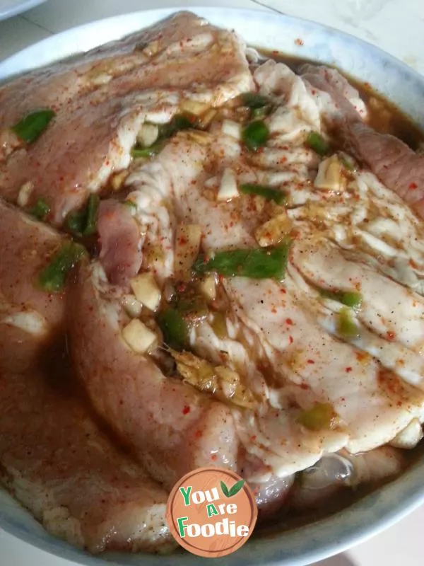 Pan fried streaky pork