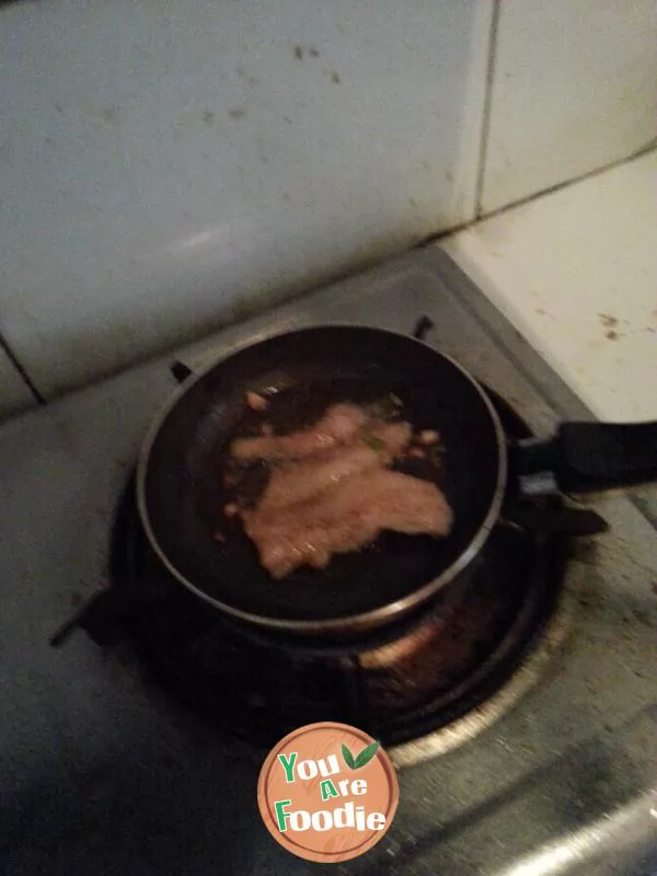 Pan fried streaky pork