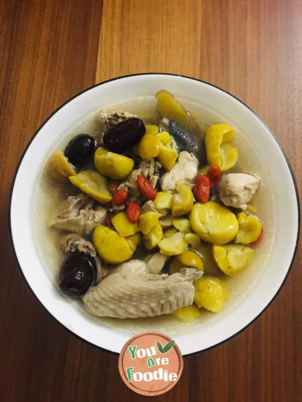Chicken and chestnut soup