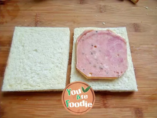 Homemade nutritious and delicious Hong Kong Energy breakfast - ham and toast