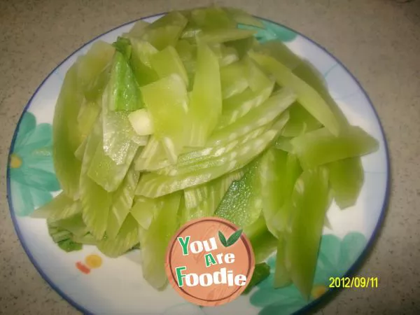 Health food -- braised lettuce with agaric