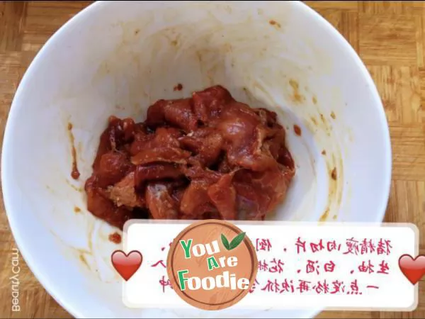 Fried pork slices with celery