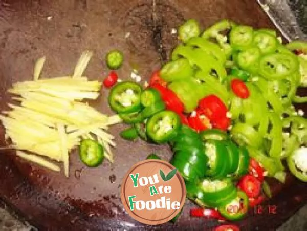 Simple fish belly with pepper rings