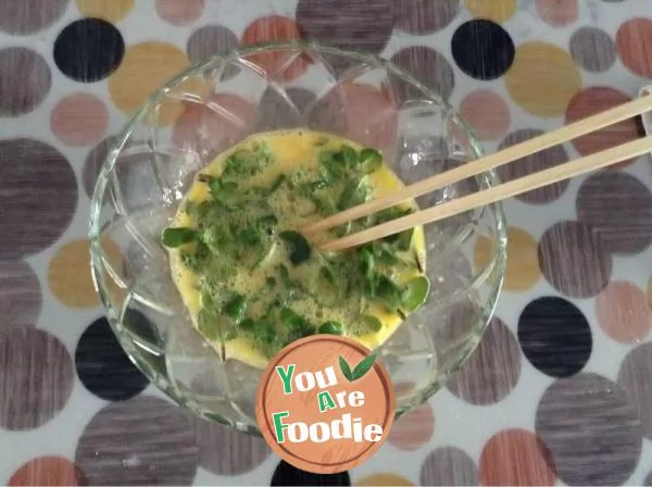 Fried egg with mint