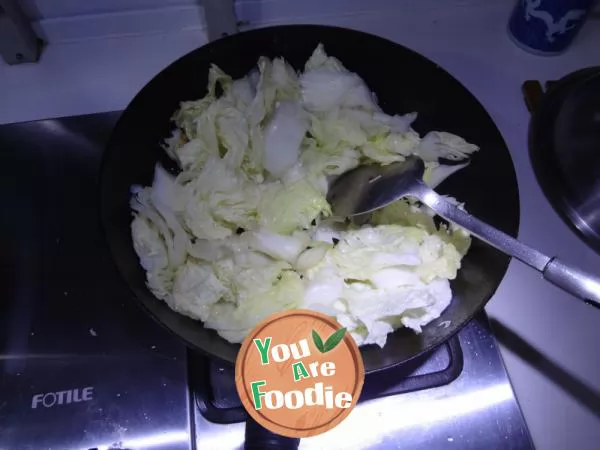 Fried bean curd with cabbage