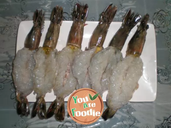 Baked King shrimp with black pepper