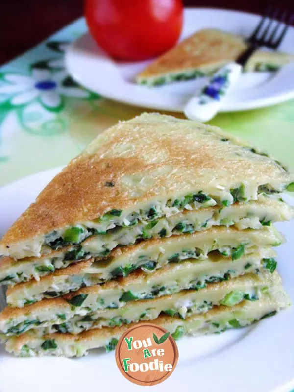 Classic flavor - leek egg cake