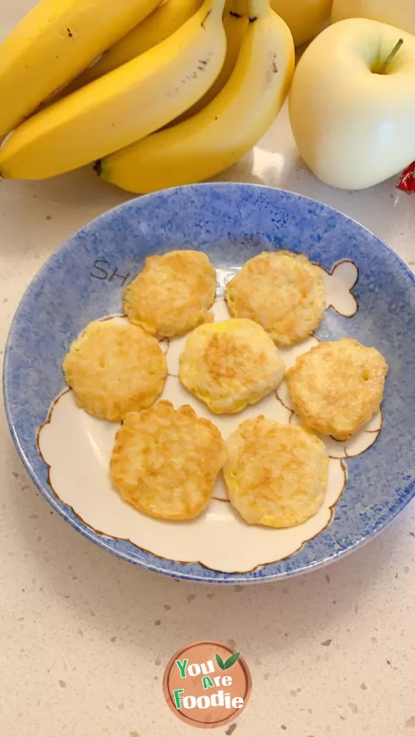 Baby auxiliary food egg rice cake