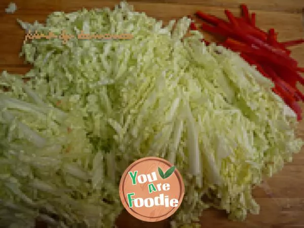 Stir fried cabbage heart