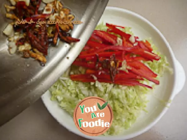 Stir fried cabbage heart