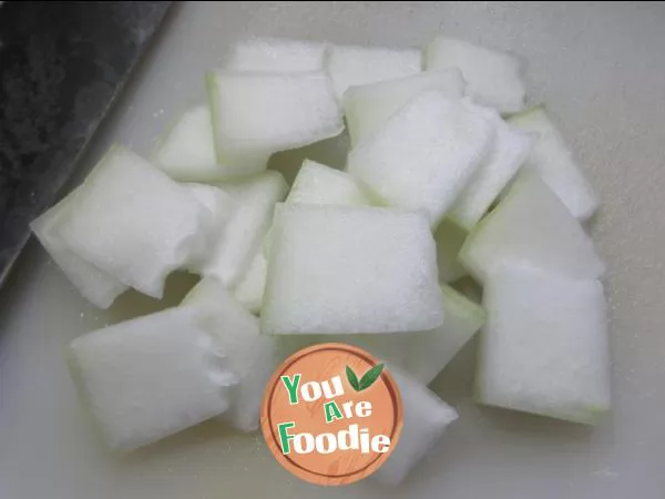 Stir fried winter melon with tomato