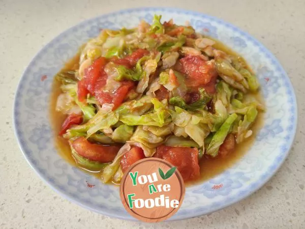 Fried Tomatoes with Cabbage