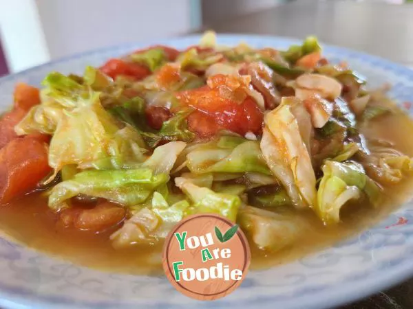 Fried Tomatoes with Cabbage