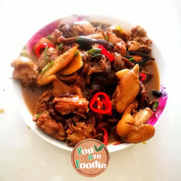 Stewed chicken with mushroom
