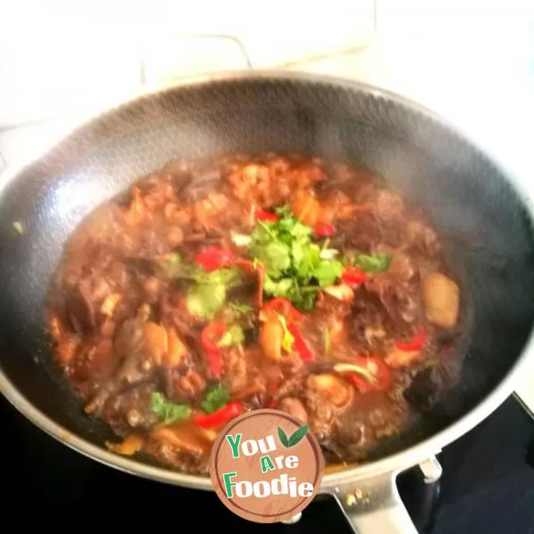 Stewed chicken with mushroom