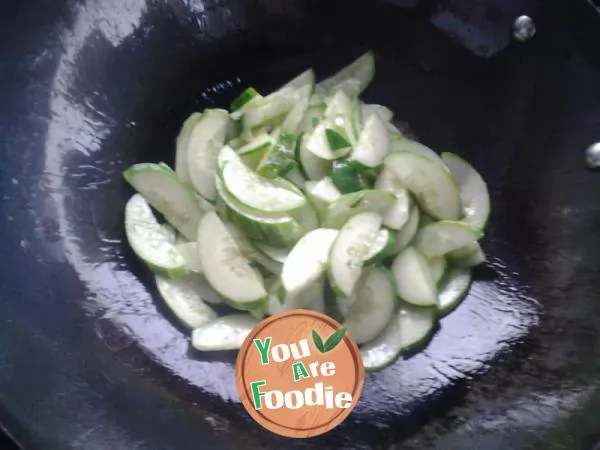 Stir fried cucumber