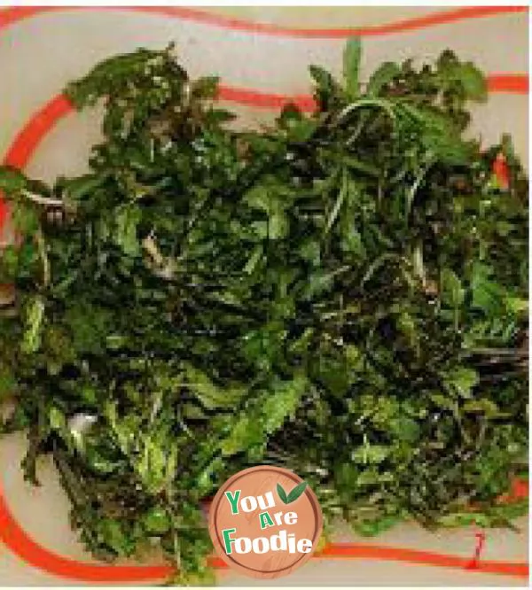 Mixed shepherd's purse with sea rice