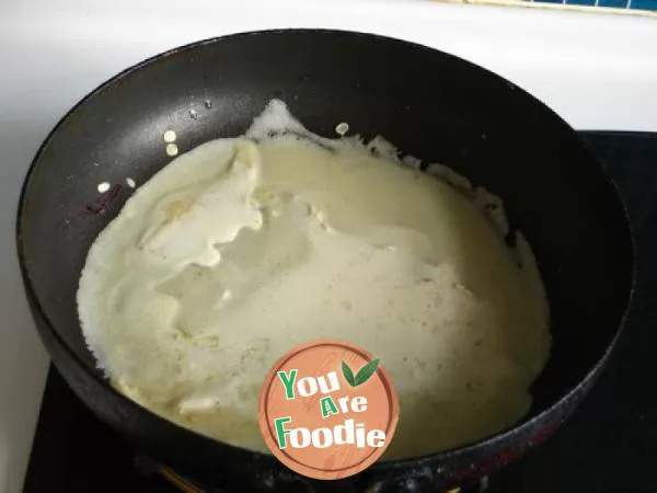 pancake rolled with crisp fritter