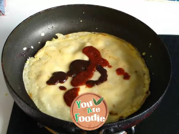 pancake rolled with crisp fritter