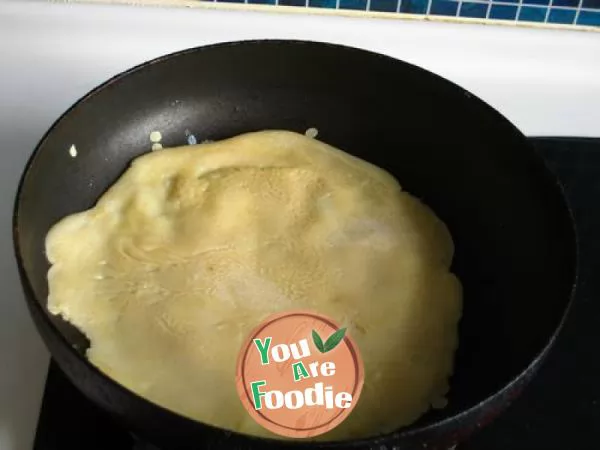 pancake rolled with crisp fritter