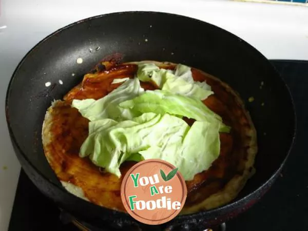 pancake rolled with crisp fritter