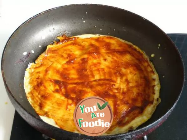 pancake rolled with crisp fritter